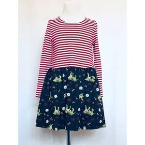 Wonder kids Toddler Girls 3/4 Tiger Striped Knit/Woven Combo Dress BUY 2 GET 1 F